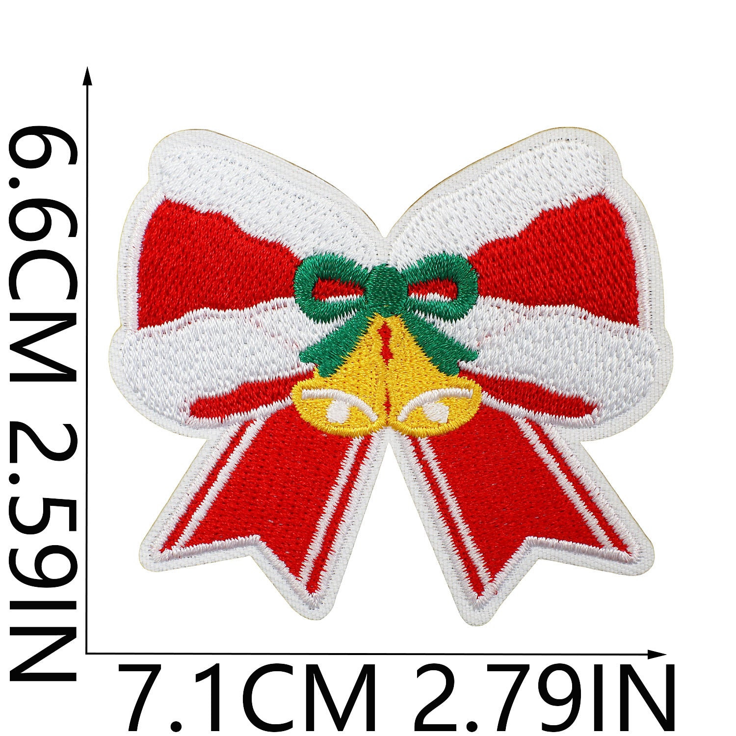 Wholesale Christmas Bow Theme Embroidered Cloth Patch Elk Bow Patch